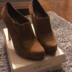 Suede Platform Booties